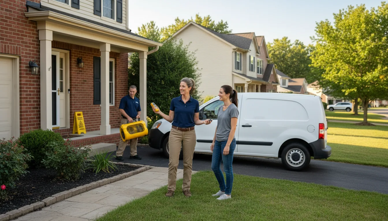 Residential water damage restoration in Oliver, PA